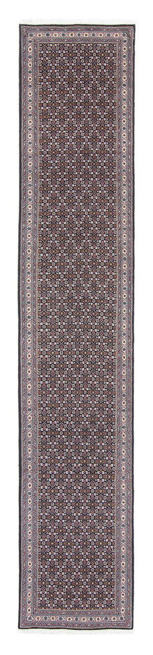 Tapis de couloir Tapis persan - Tabriz - 391 x 70 cm - gris