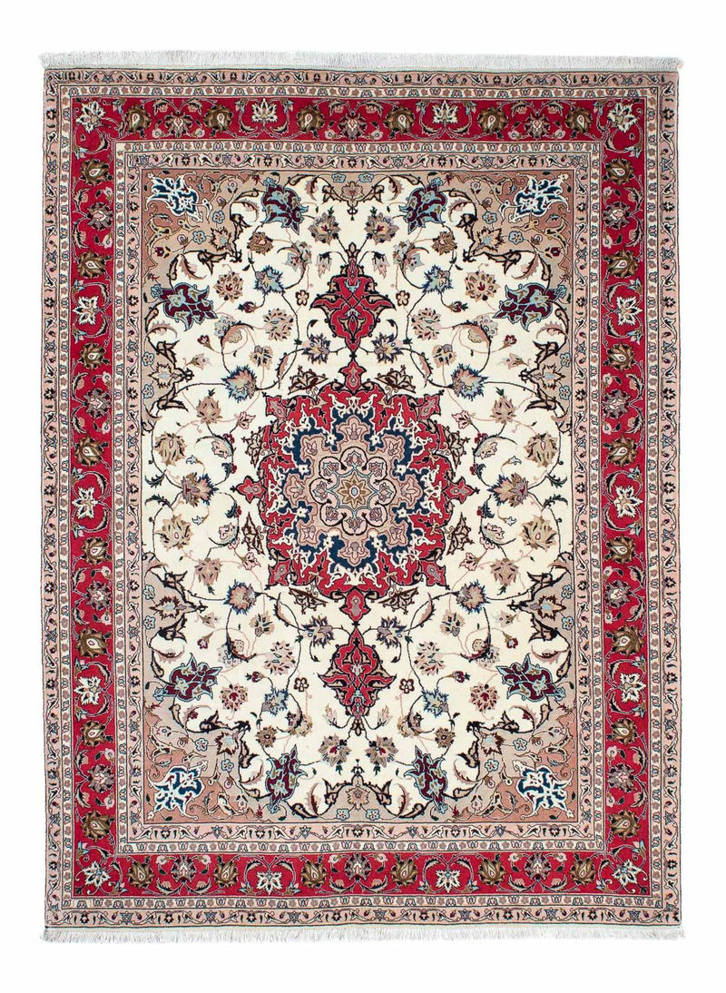 Tapis persan - Tabriz - Royal - 212 x 154 cm - beige