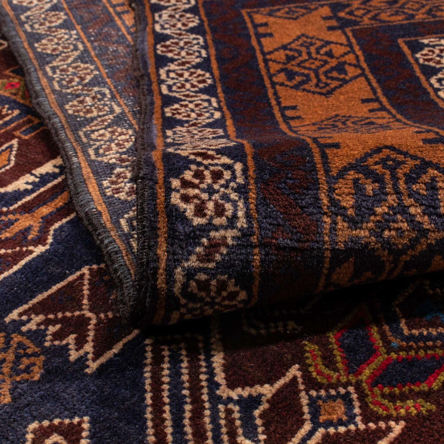 Tapis de couloir Tapis Belutsch - 184 x 107 cm - bleu foncé