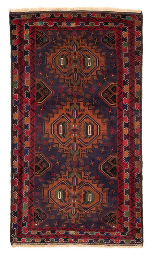 Tapis Belutsch - 196 x 111 cm - bleu foncé