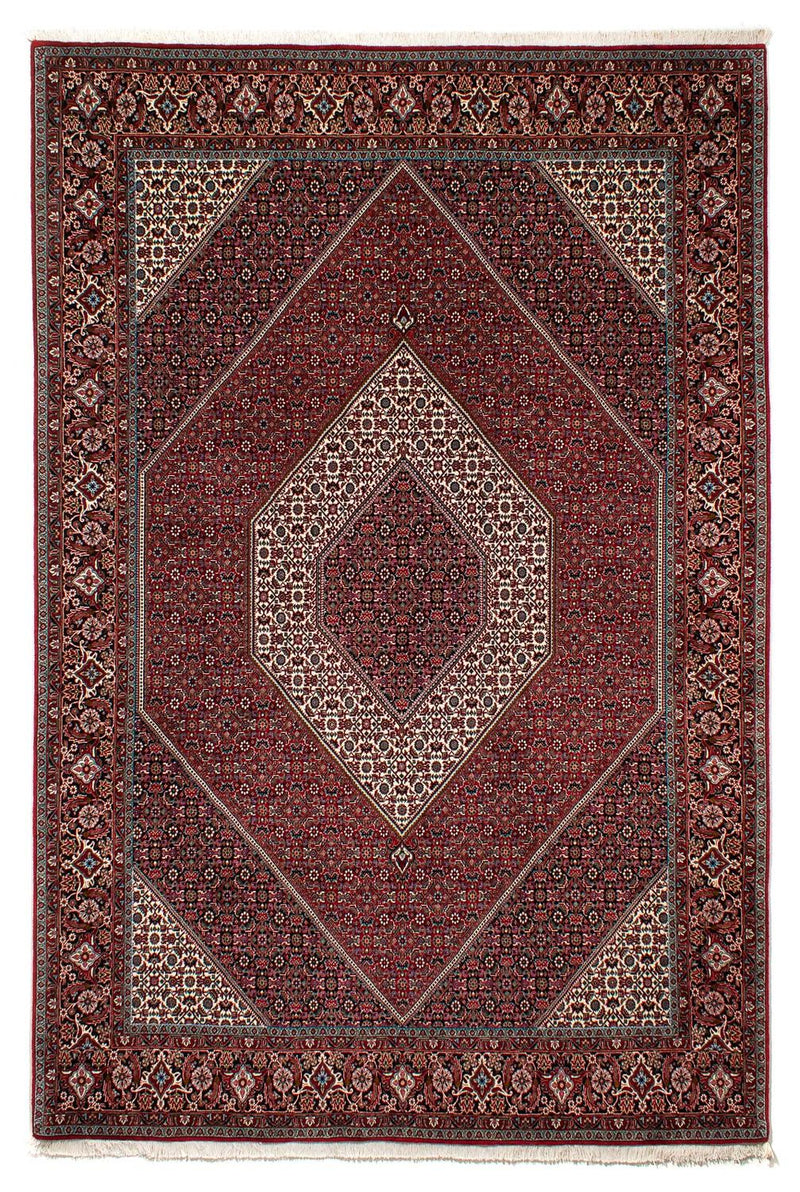 Tapis persan - Bidjar - 295 x 202 cm - rouge foncé