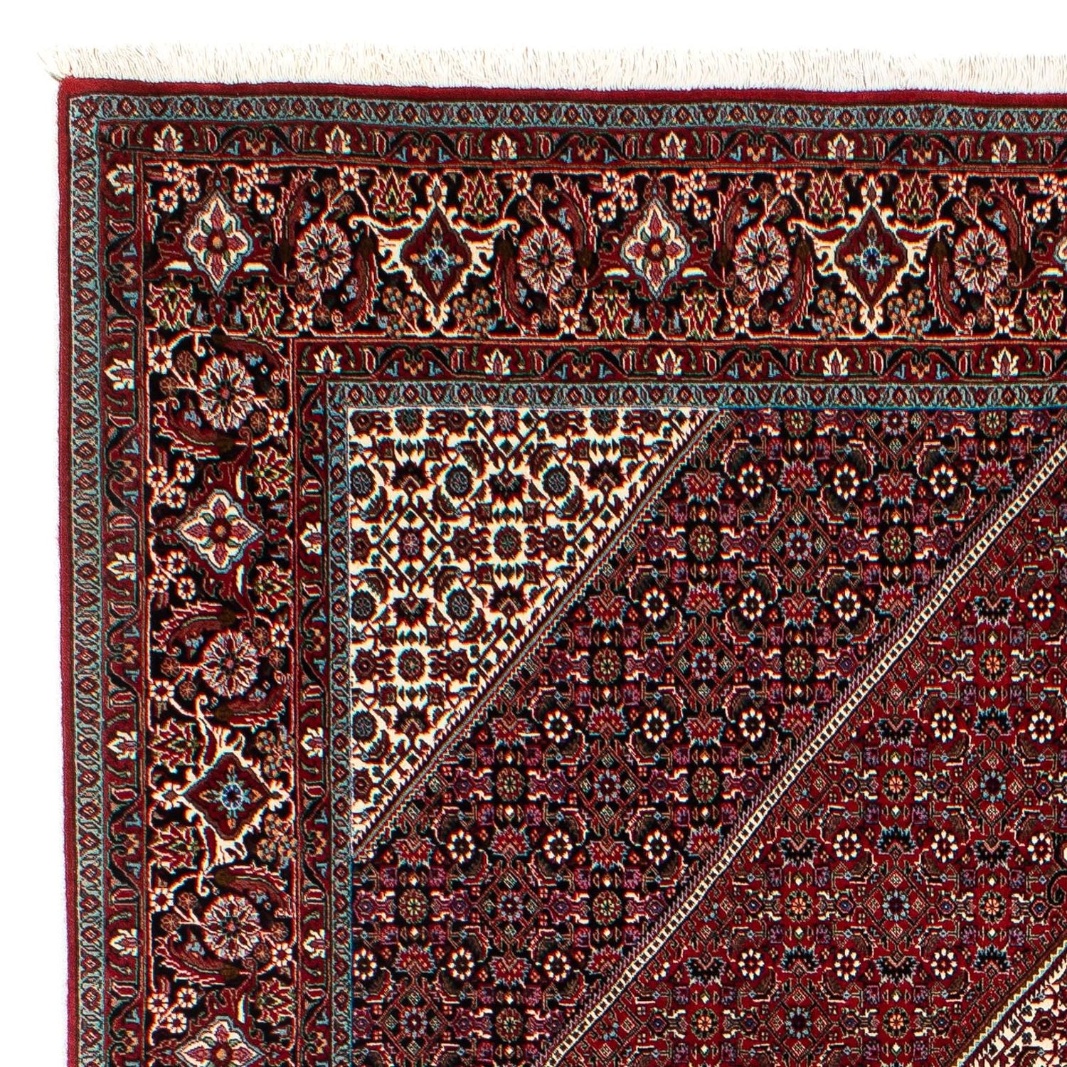 Tapis persan - Bidjar - 295 x 202 cm - rouge foncé
