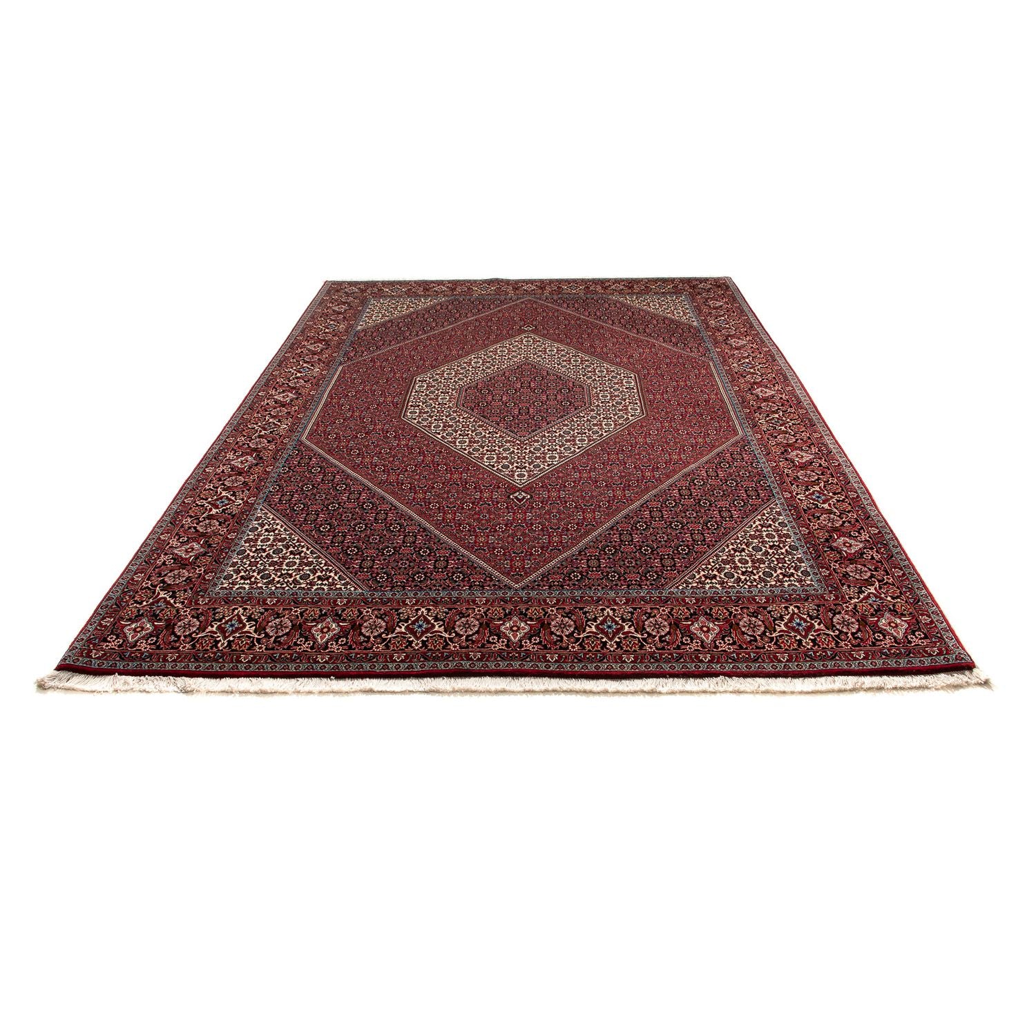 Tapis persan - Bidjar - 295 x 202 cm - rouge foncé
