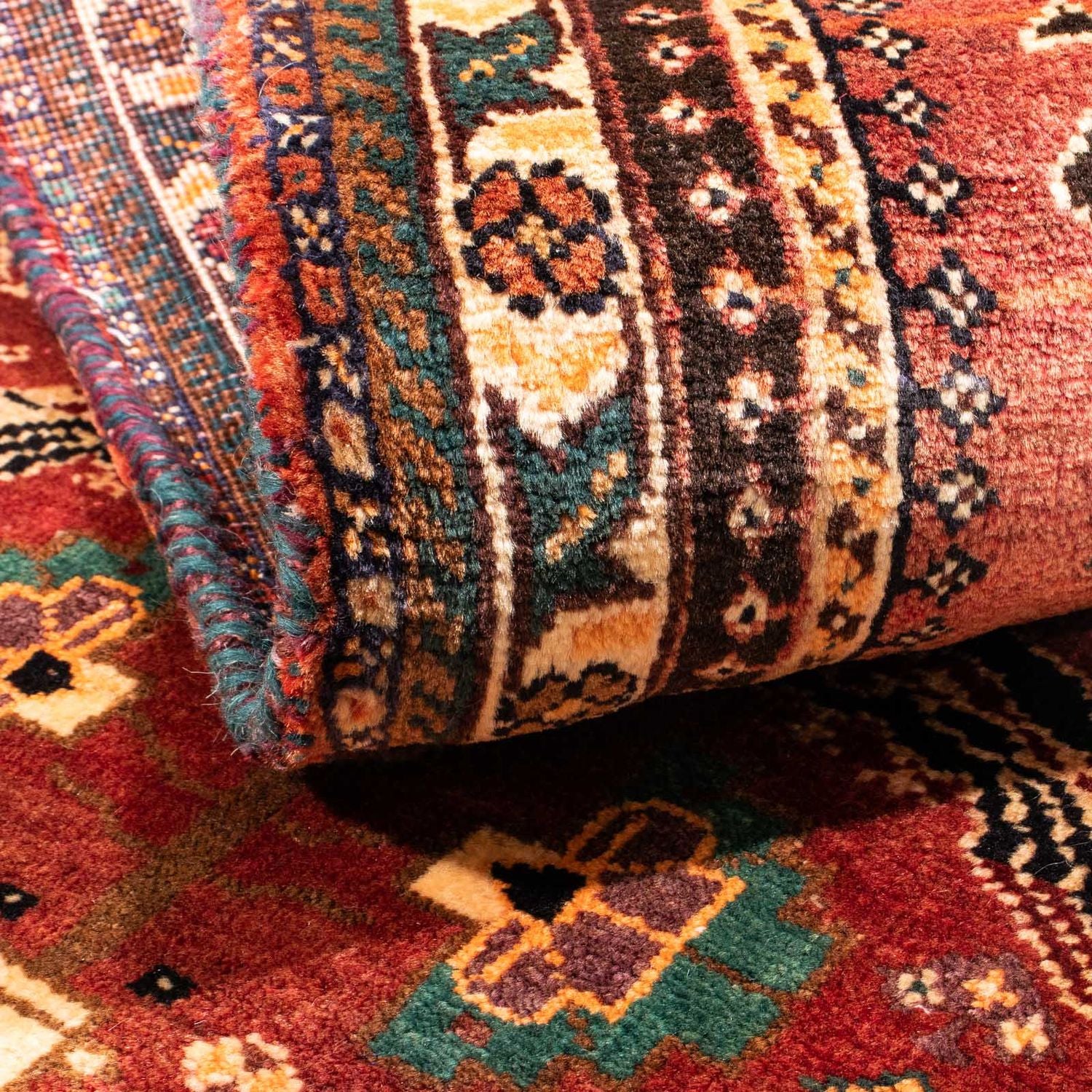 Tapis de couloir Tapis persan - Nomadic - 160 x 83 cm - rouge foncé