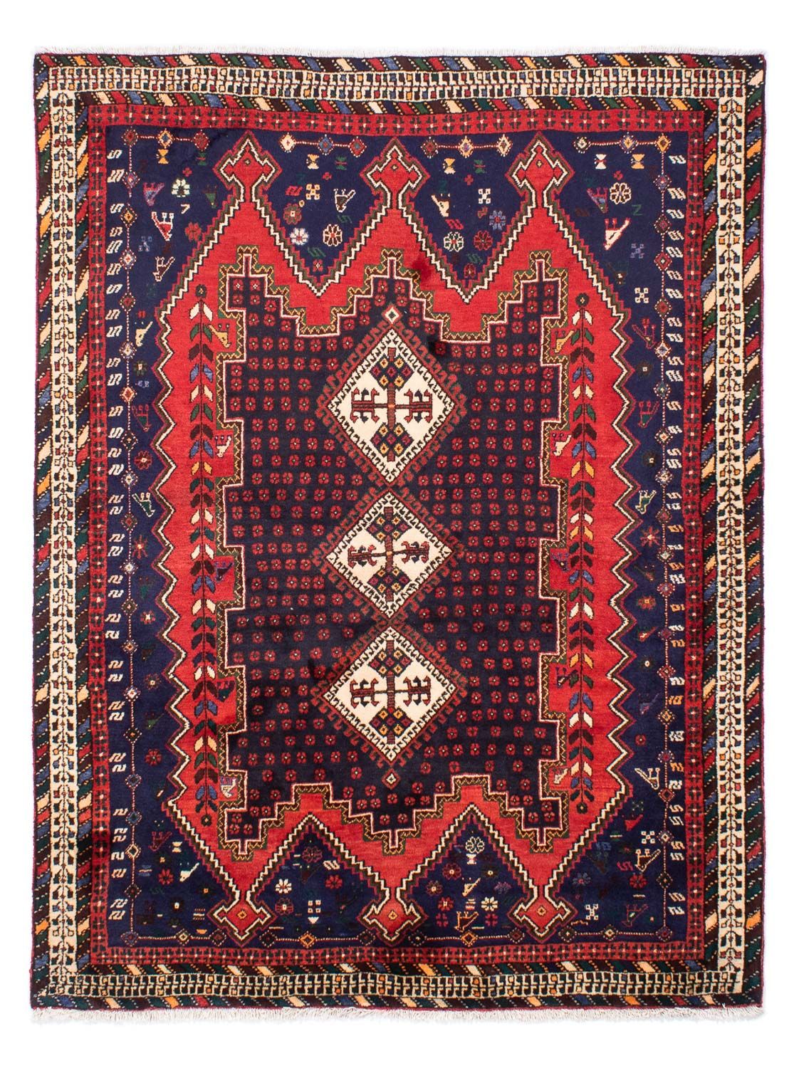 Tapis persan - Nomadic - 215 x 164 cm - bleu foncé