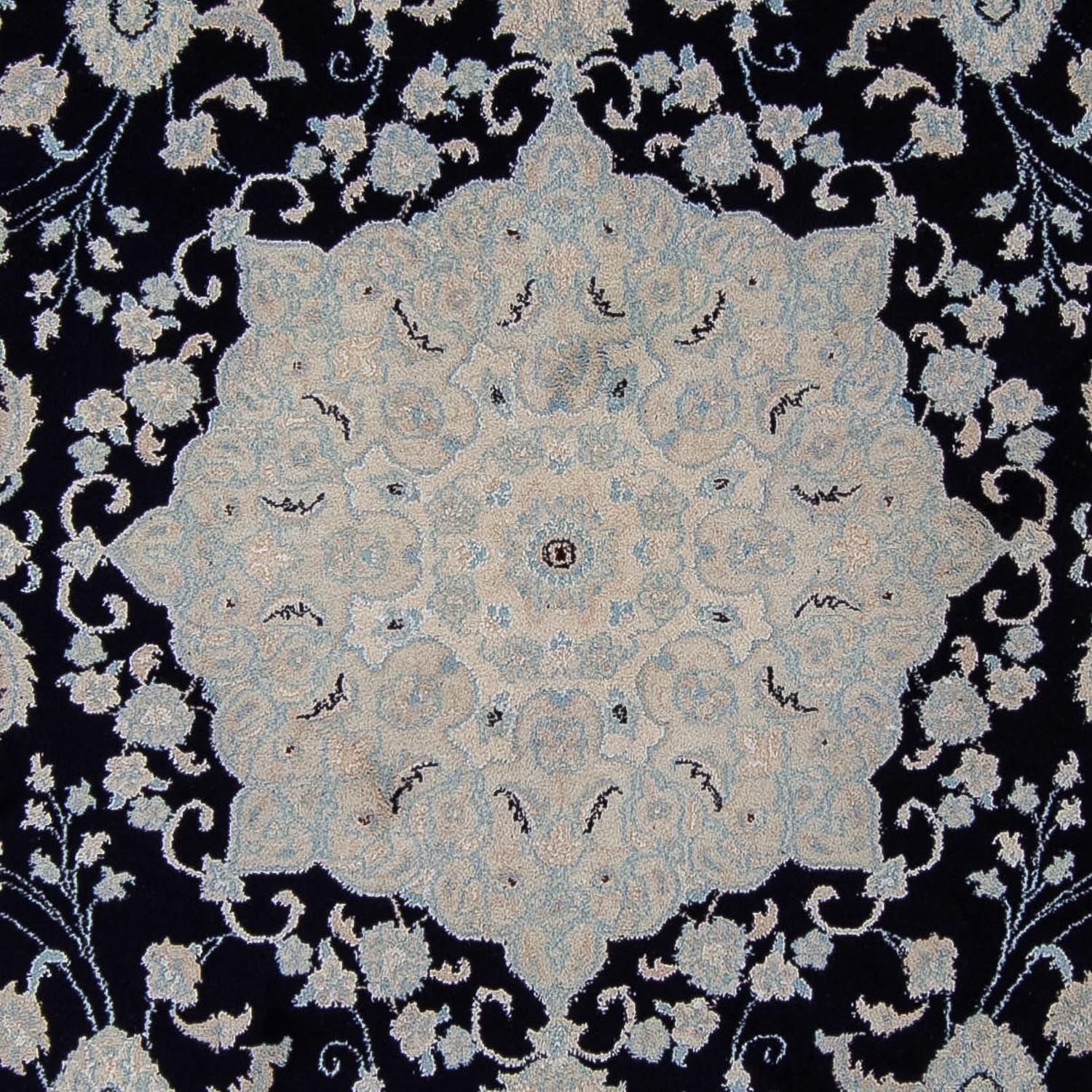 Tapis persan - Nain - 352 x 253 cm - bleu foncé