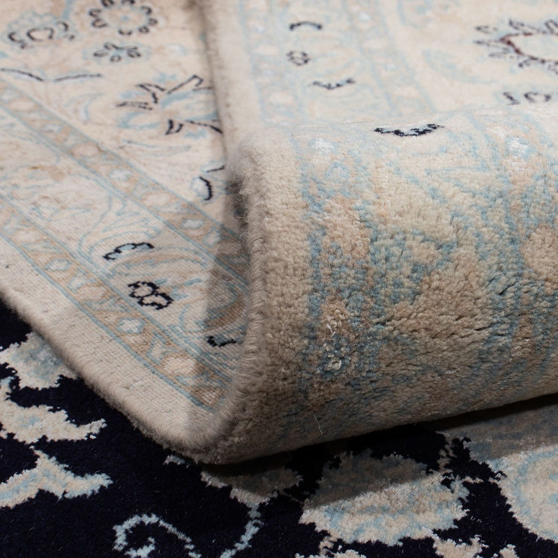 Tapis persan - Nain - 352 x 253 cm - bleu foncé