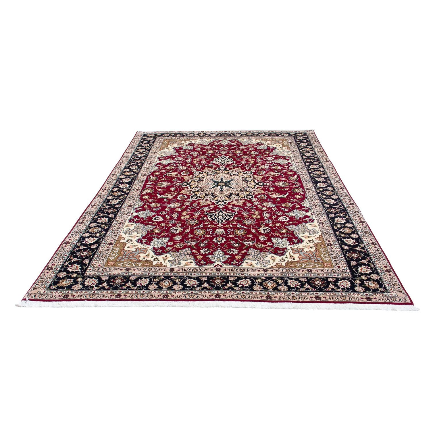Tapis persan - Tabriz - Royal - 302 x 206 cm - rouge foncé