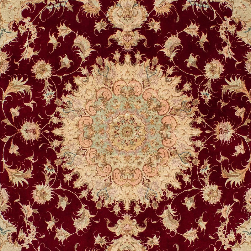 Tapis persan - Tabriz - Royal - 200 x 153 cm - rouge foncé