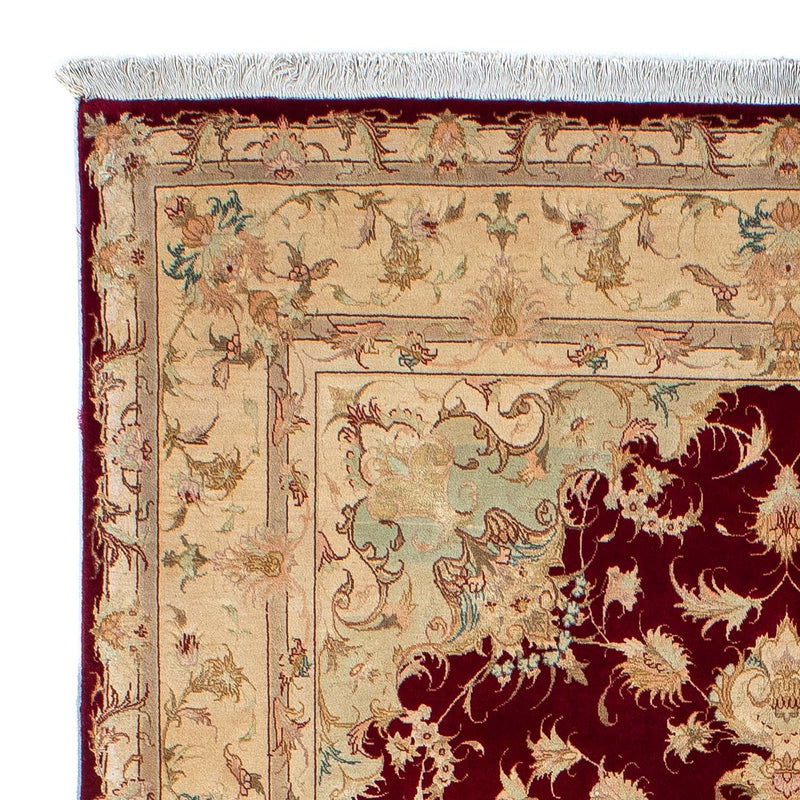 Tapis persan - Tabriz - Royal - 200 x 153 cm - rouge foncé