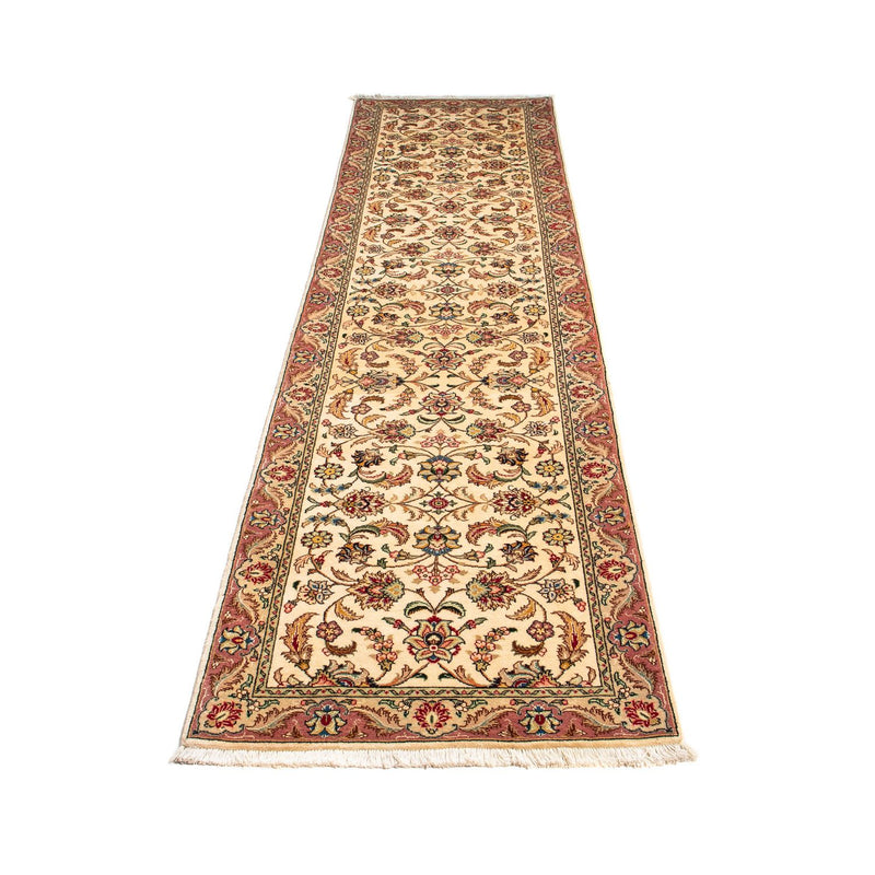 Tapis de couloir Tapis persan - Tabriz - Royal - 299 x 68 cm - beige
