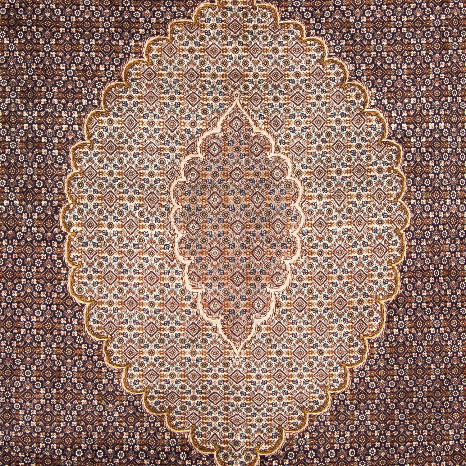Tapis persan - Tabriz - 295 x 202 cm - bleu foncé