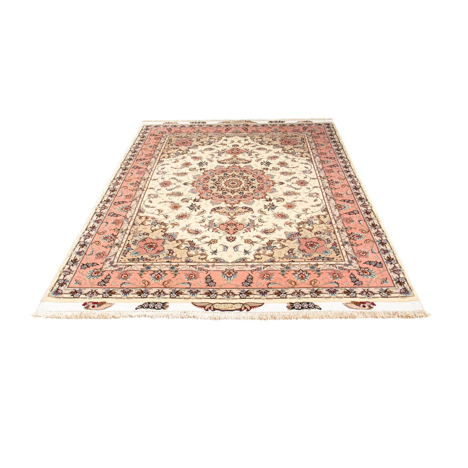 Tapis persan - Tabriz - Royal - 210 x 150 cm - beige