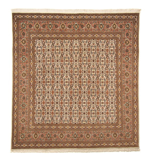 Tapis persan - Tabriz carré  - 215 x 202 cm - marron clair