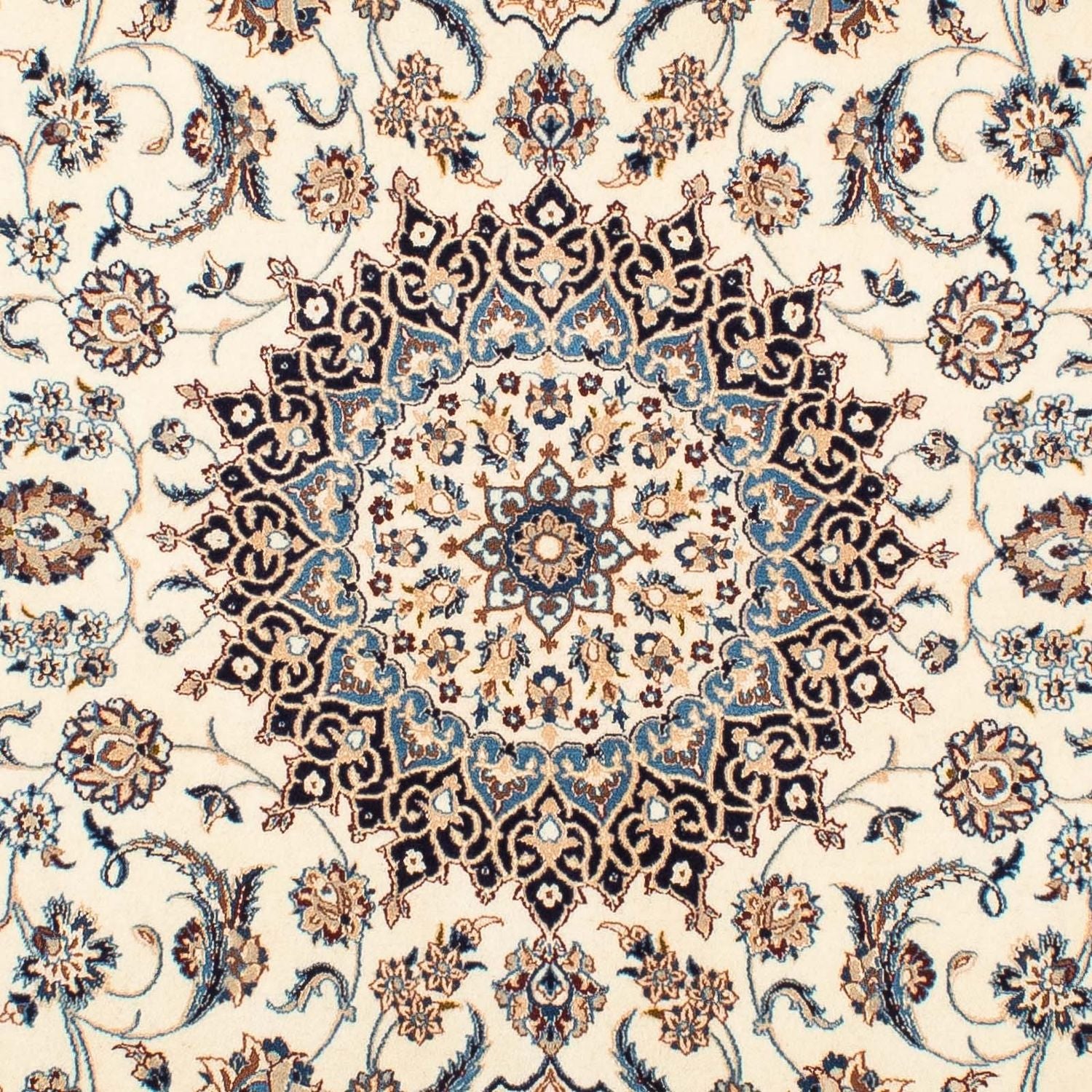 Tapis persan - Nain - Premium - 198 x 130 cm - beige