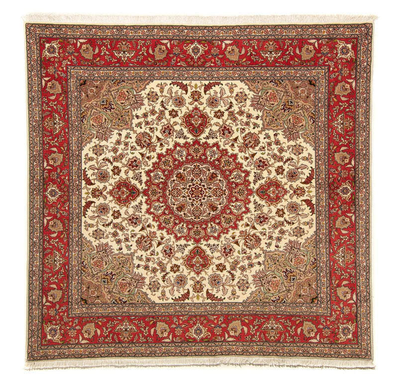 Tapis persan - Tabriz - Royal carré  - 203 x 200 cm - beige