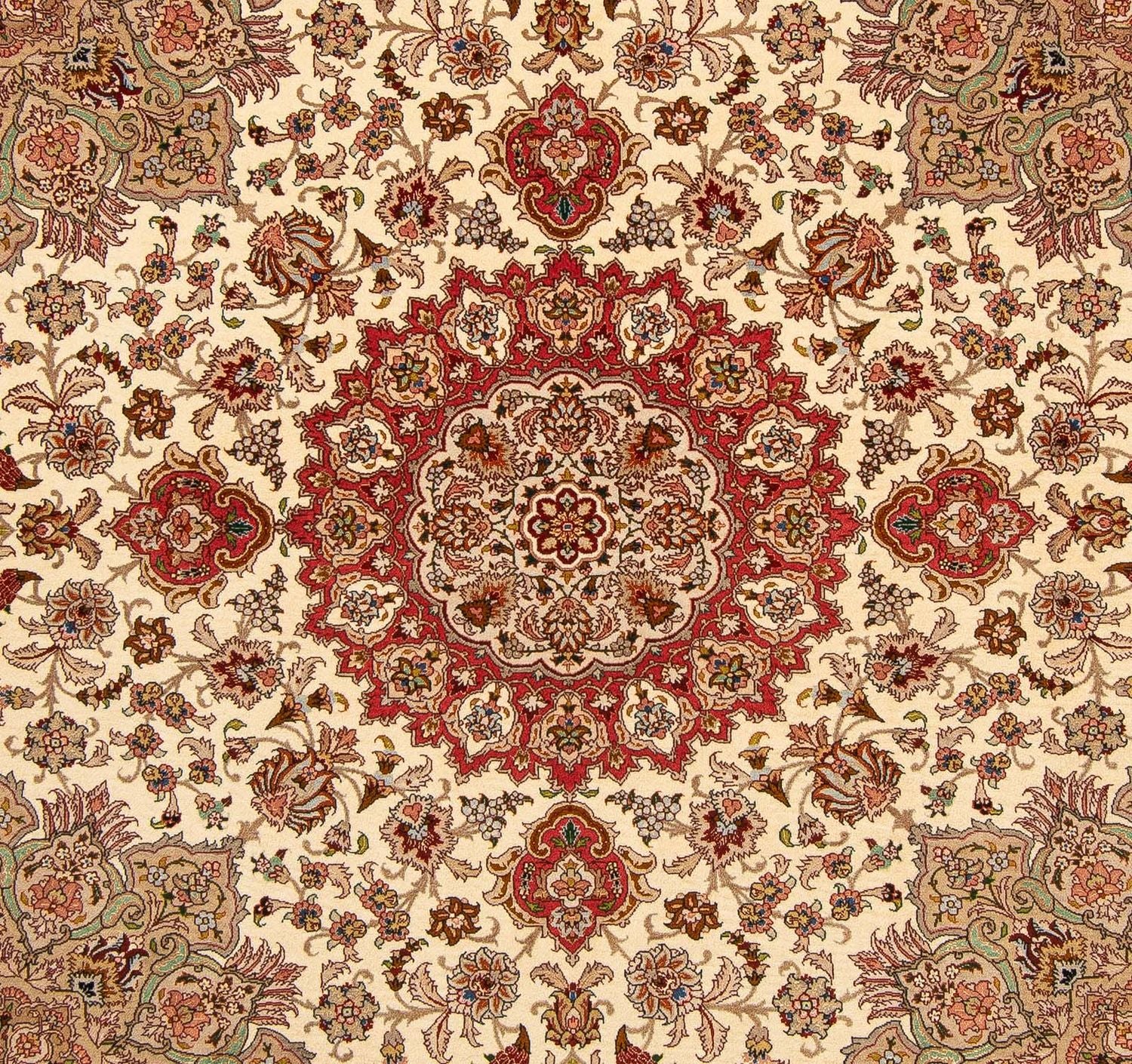 Tapis persan - Tabriz - Royal carré  - 203 x 200 cm - beige