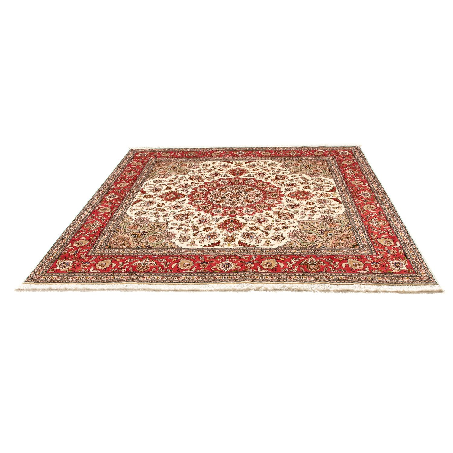 Tapis persan - Tabriz - Royal carré  - 203 x 200 cm - beige
