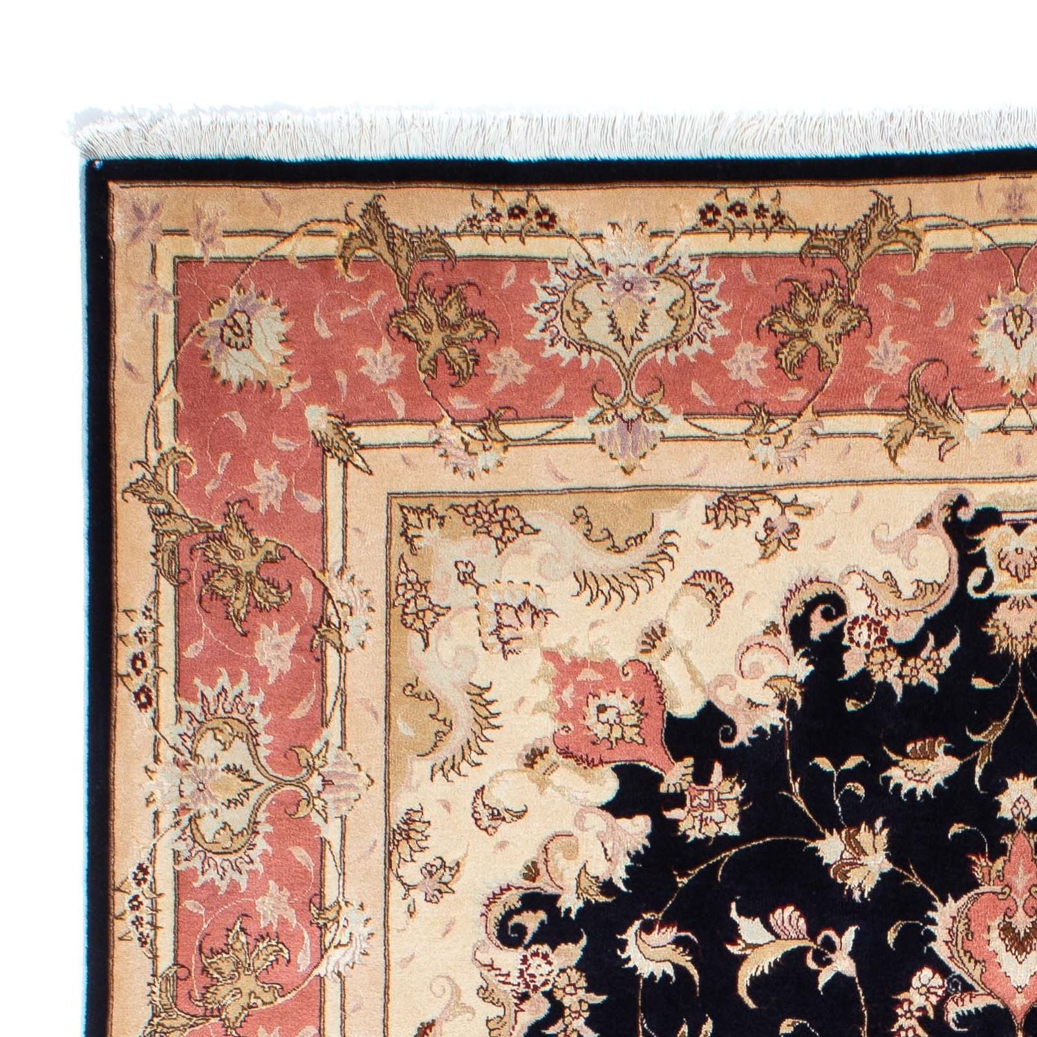 Tapis persan - Tabriz - Royal - 245 x 168 cm - bleu foncé