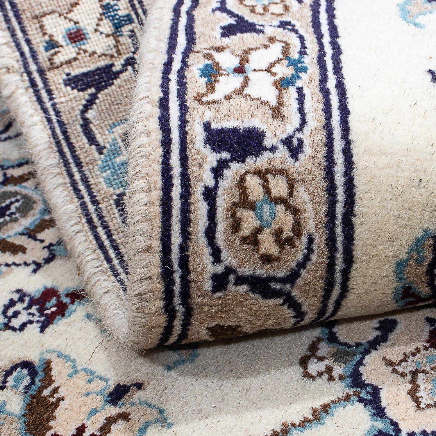 Tapis persan - Nain - 127 x 87 cm - beige