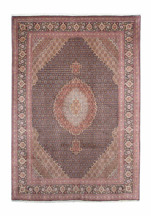 Tapis persan - Tabriz - 302 x 210 cm - bleu foncé
