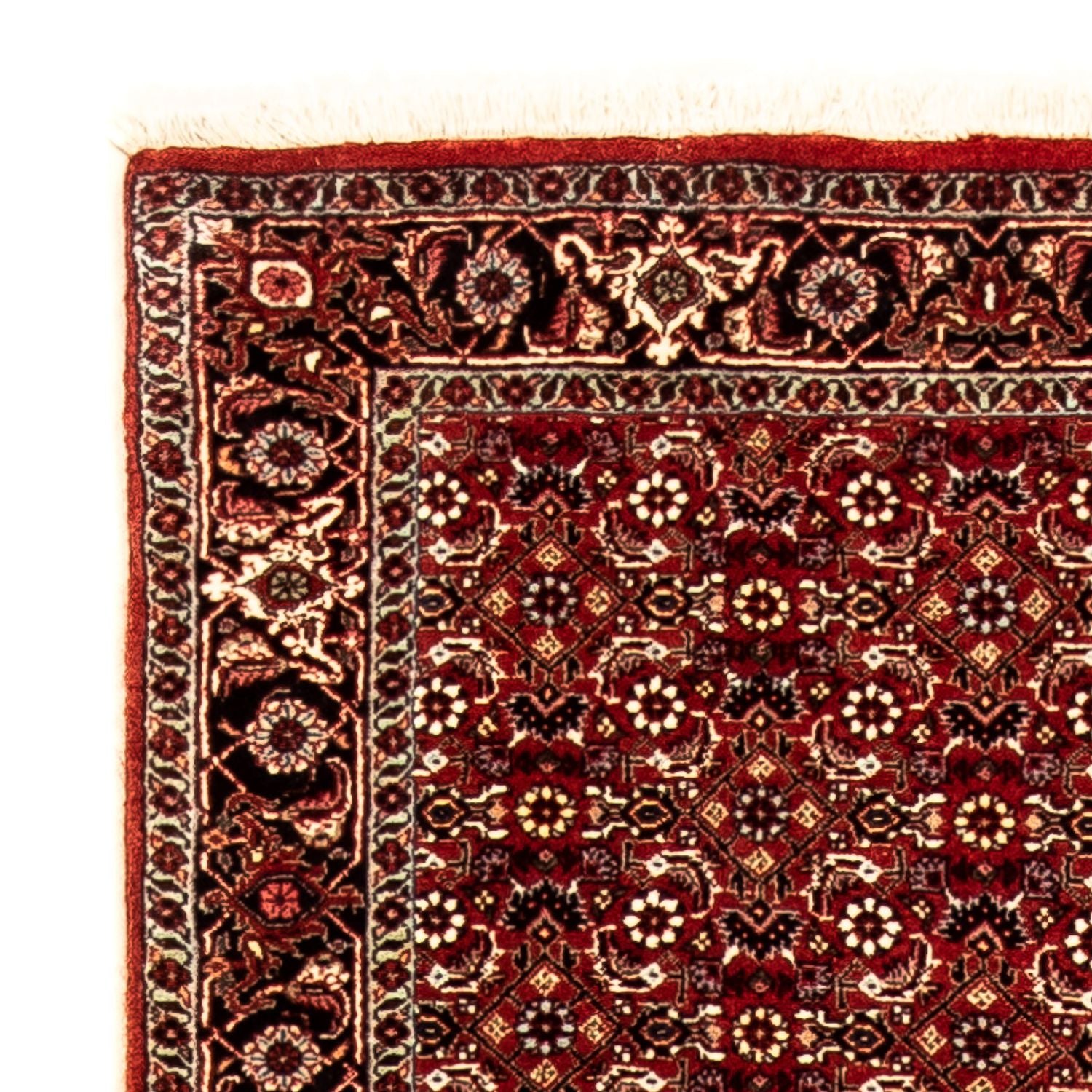 Tapis de couloir Tapis persan - Bidjar - 298 x 80 cm - rouge foncé