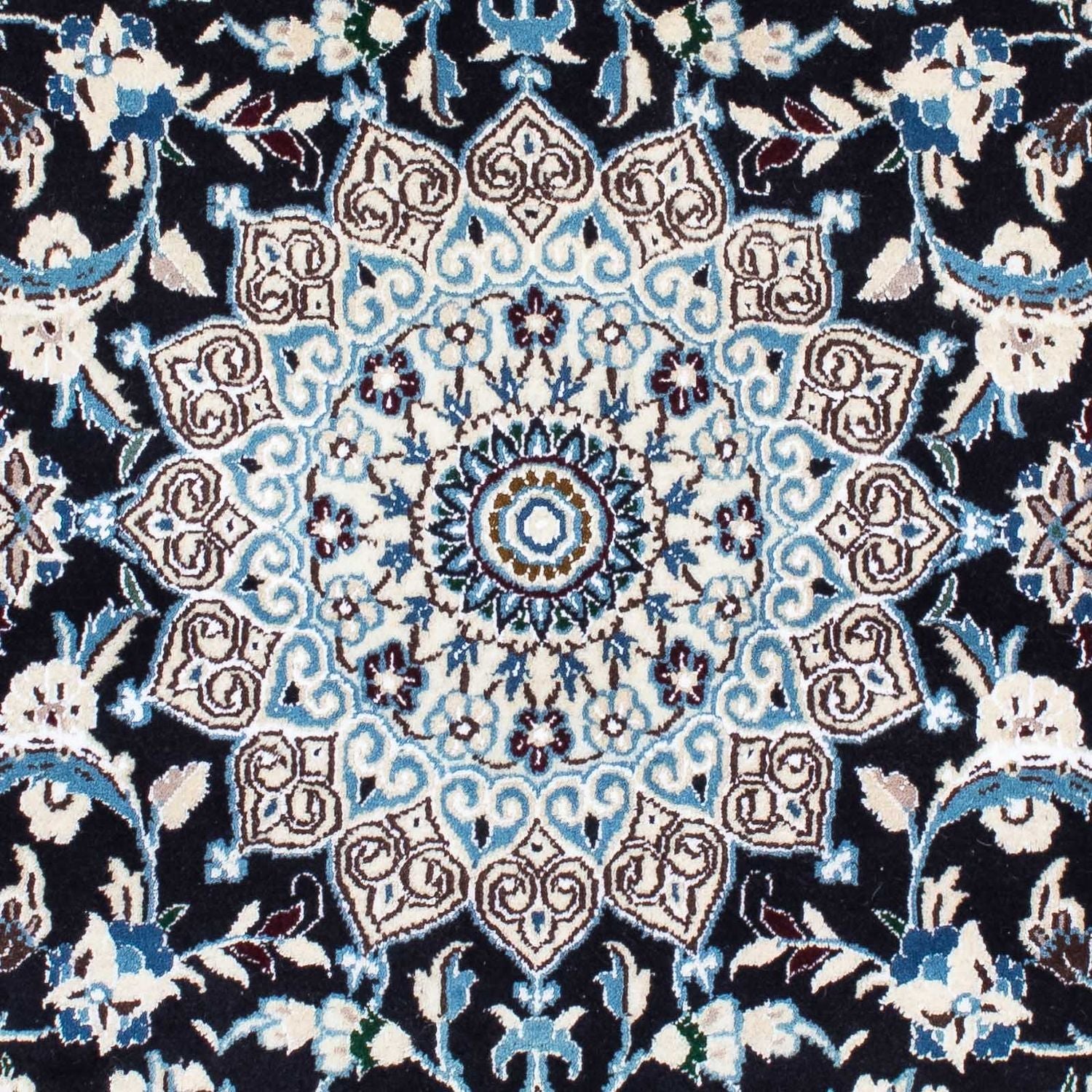 Tapis persan - Nain - Royal - 175 x 108 cm - bleu foncé
