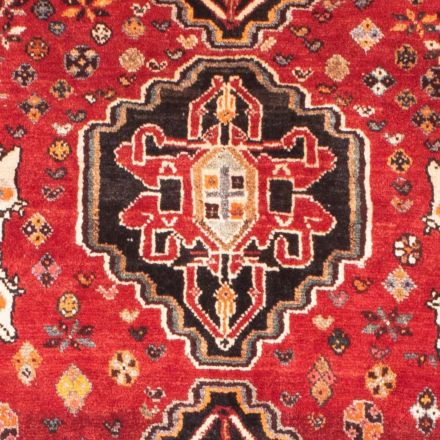 Tapis persan - Nomadic - 148 x 81 cm - rouge foncé