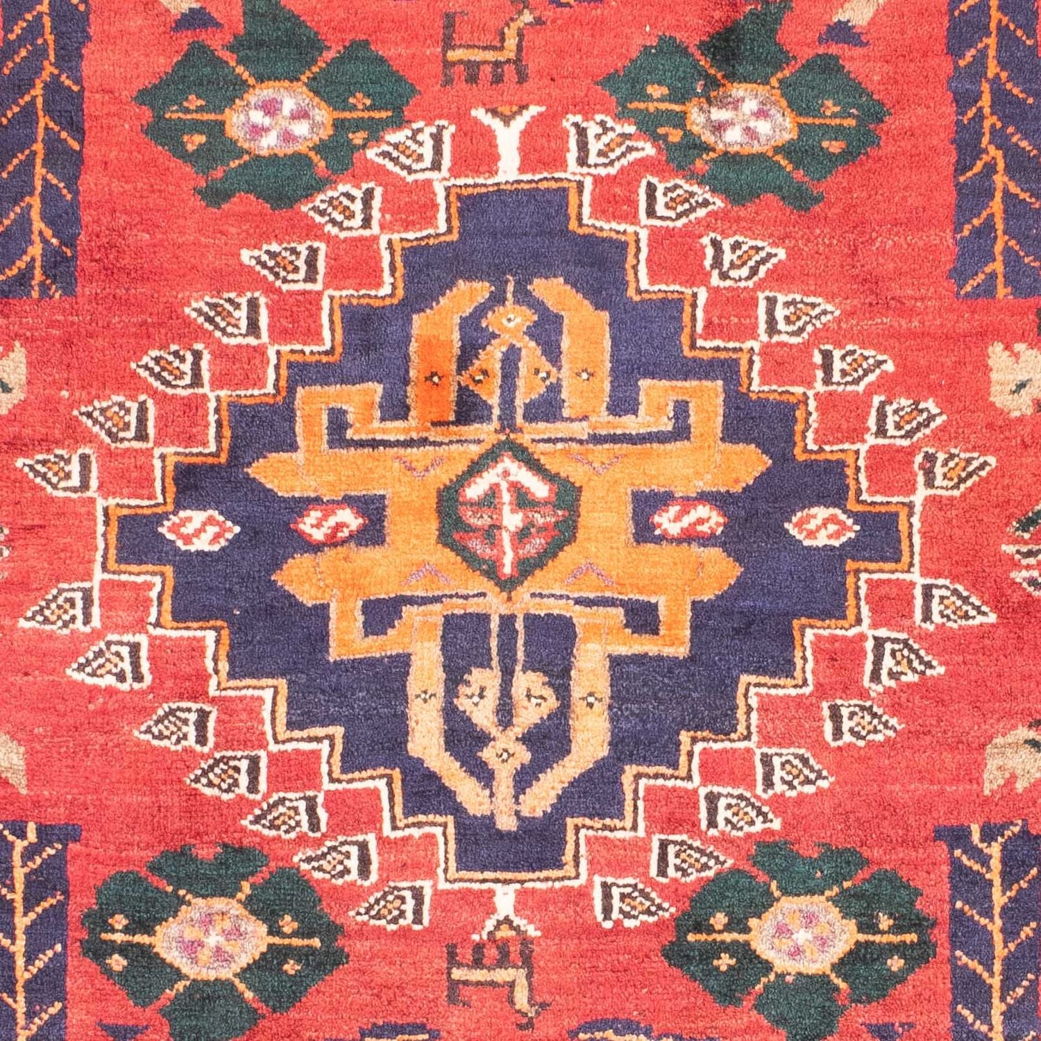 Tapis persan - Nomadic - 160 x 110 cm - rouge foncé