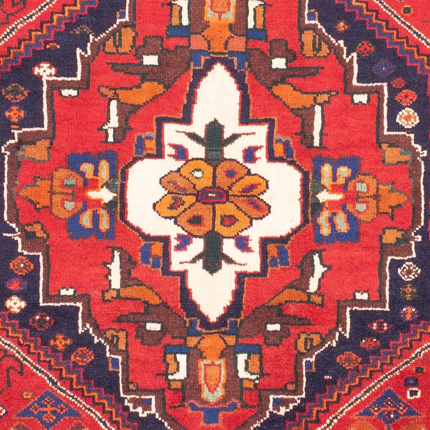 Tapis persan - Nomadic - 158 x 106 cm - rouge foncé