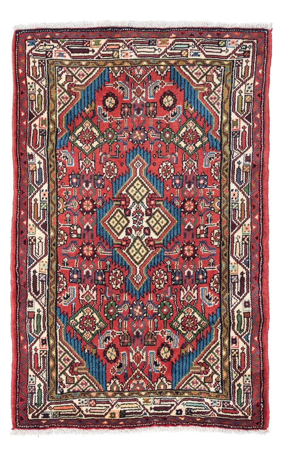 Tapis persan - Nomadic - 128 x 80 cm - rouge clair