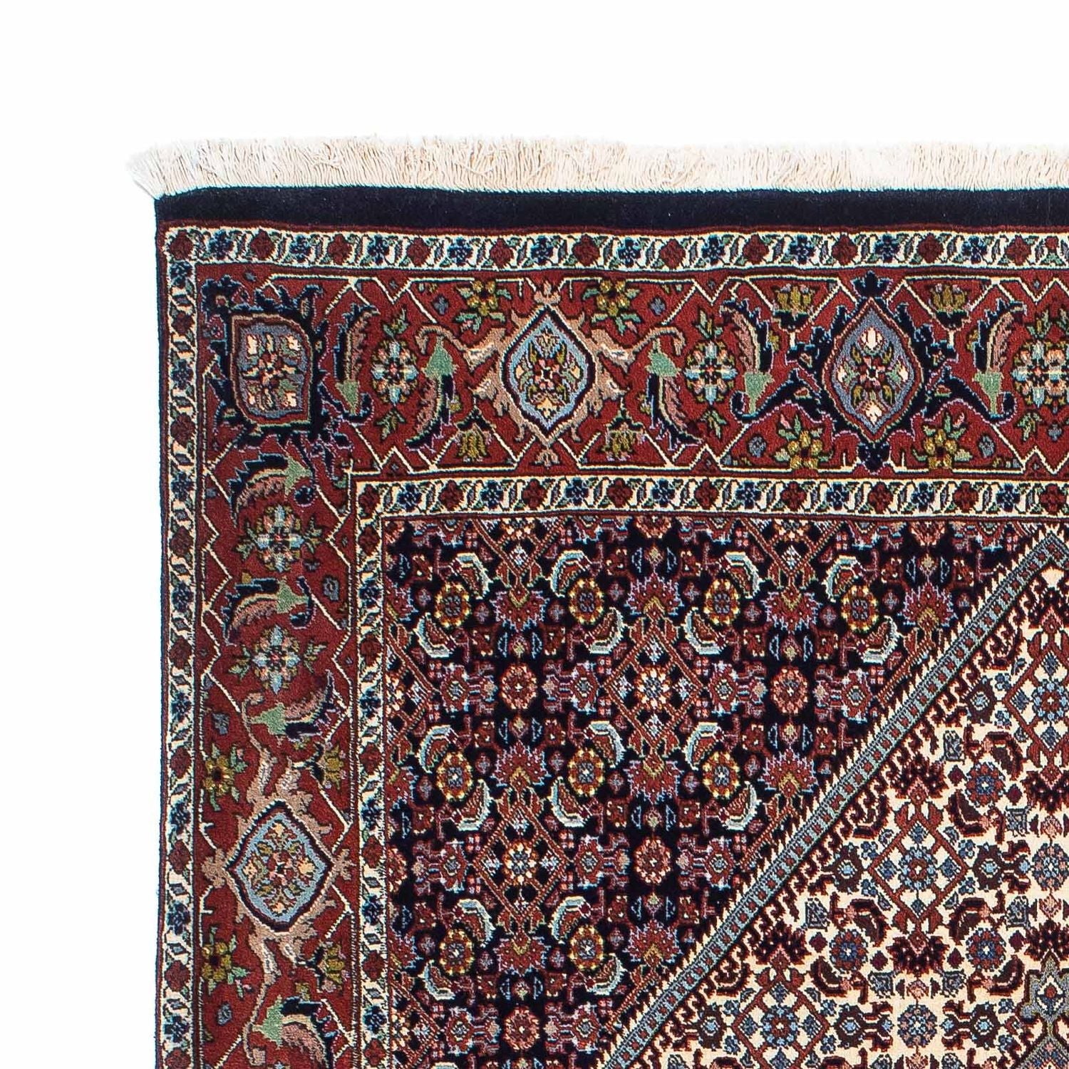 Tapis persan - Bidjar - 199 x 135 cm - bleu foncé