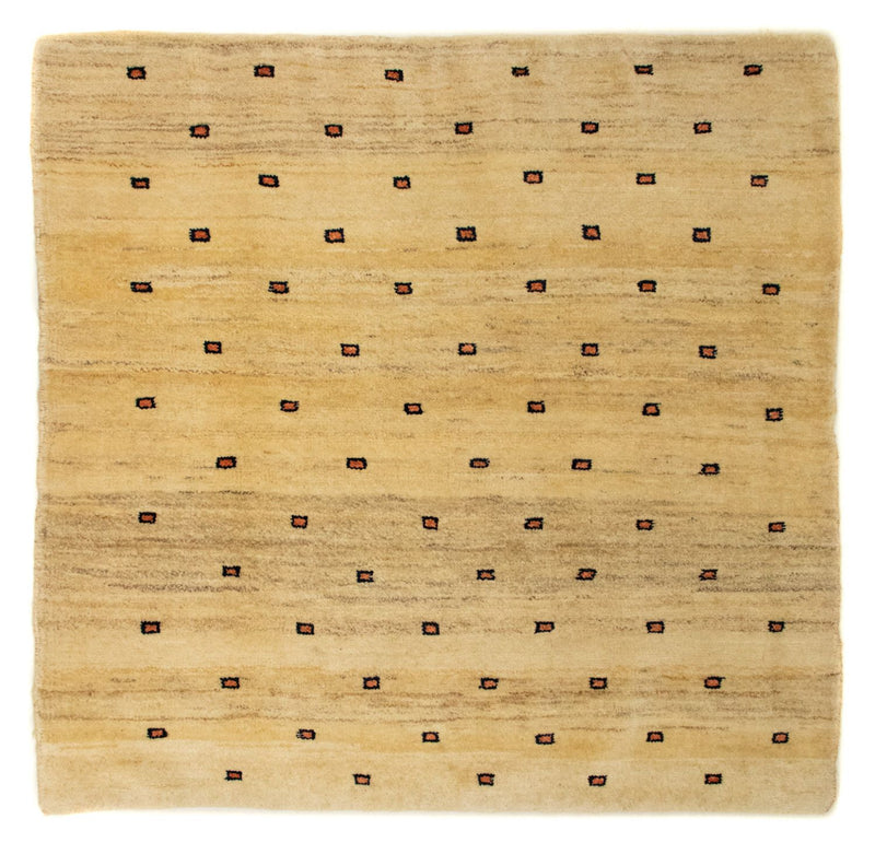 Tapis Gabbeh - Persan carré  - 102 x 100 cm - beige
