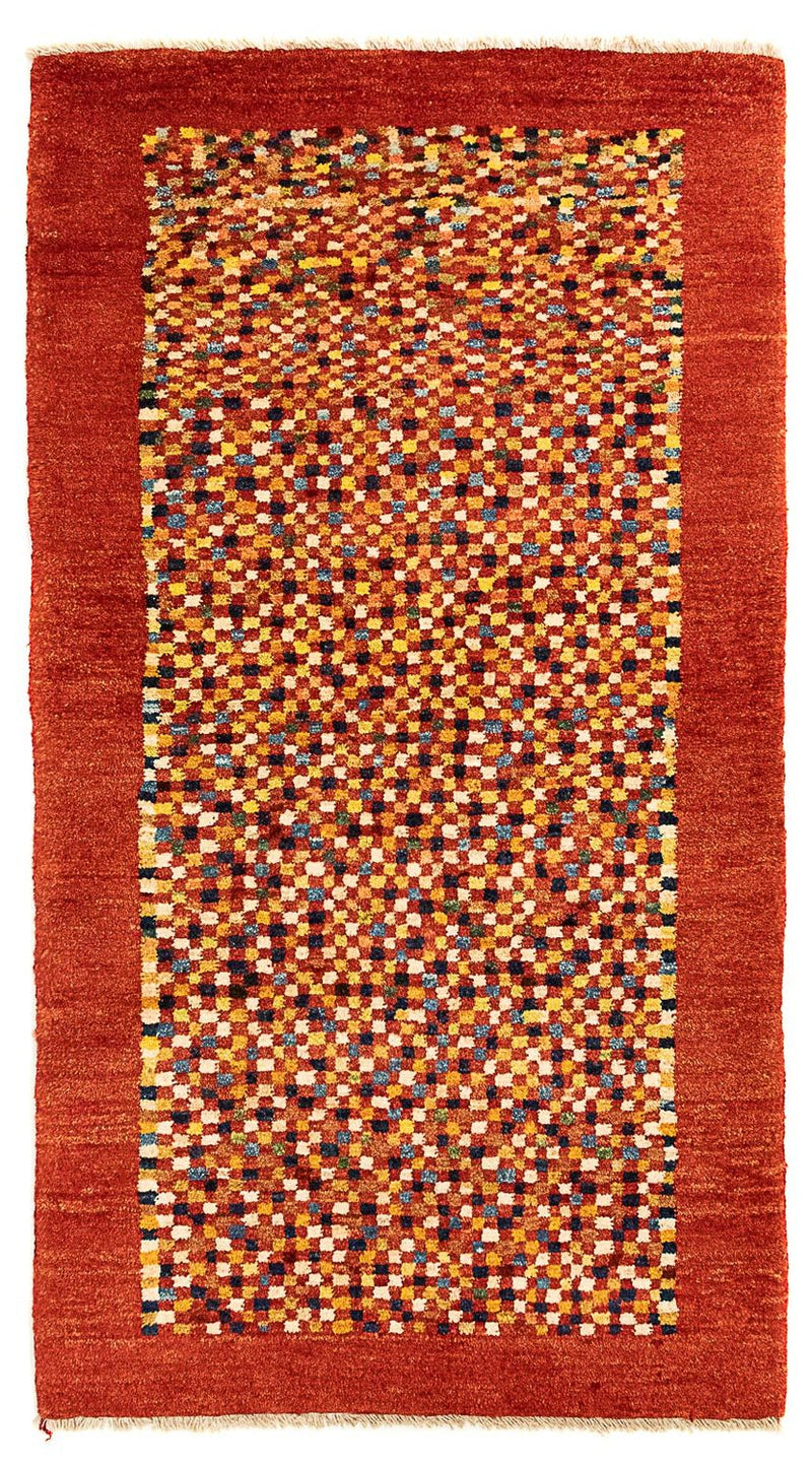 Tapis Gabbeh - Persan - 135 x 72 cm - rouge foncé