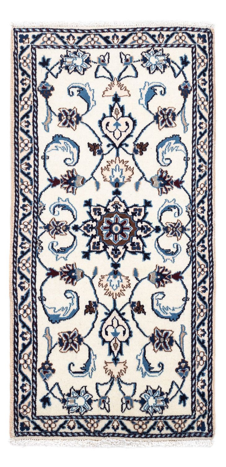 Tapis persan - Nain - 139 x 68 cm - beige