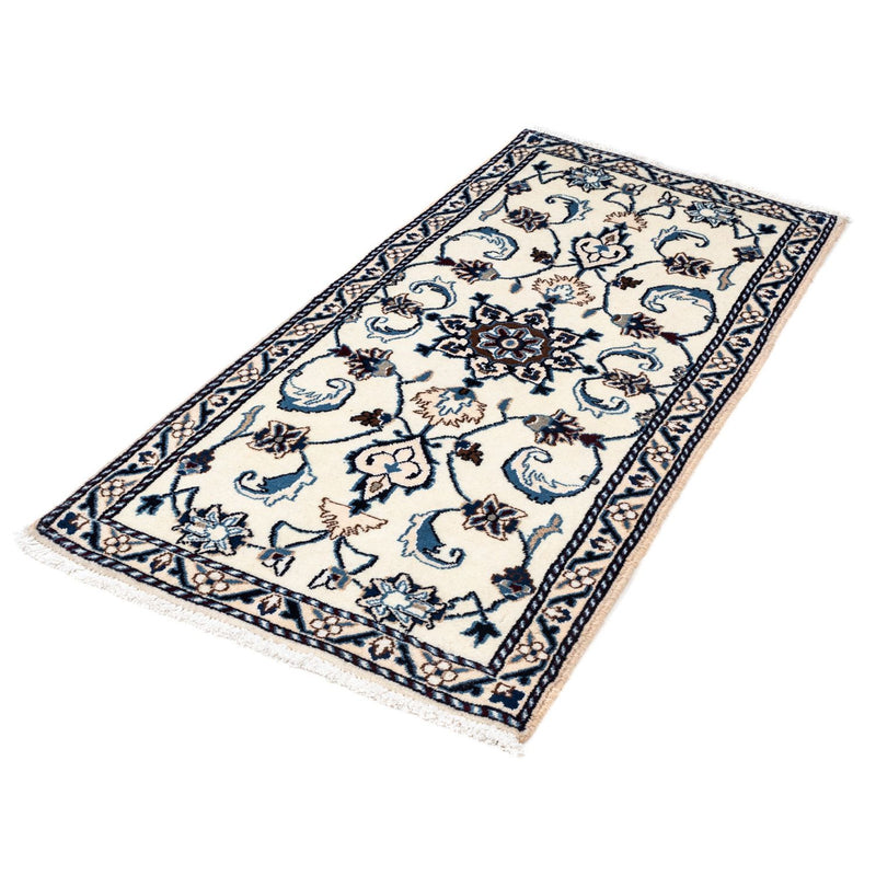 Tapis persan - Nain - 139 x 68 cm - beige