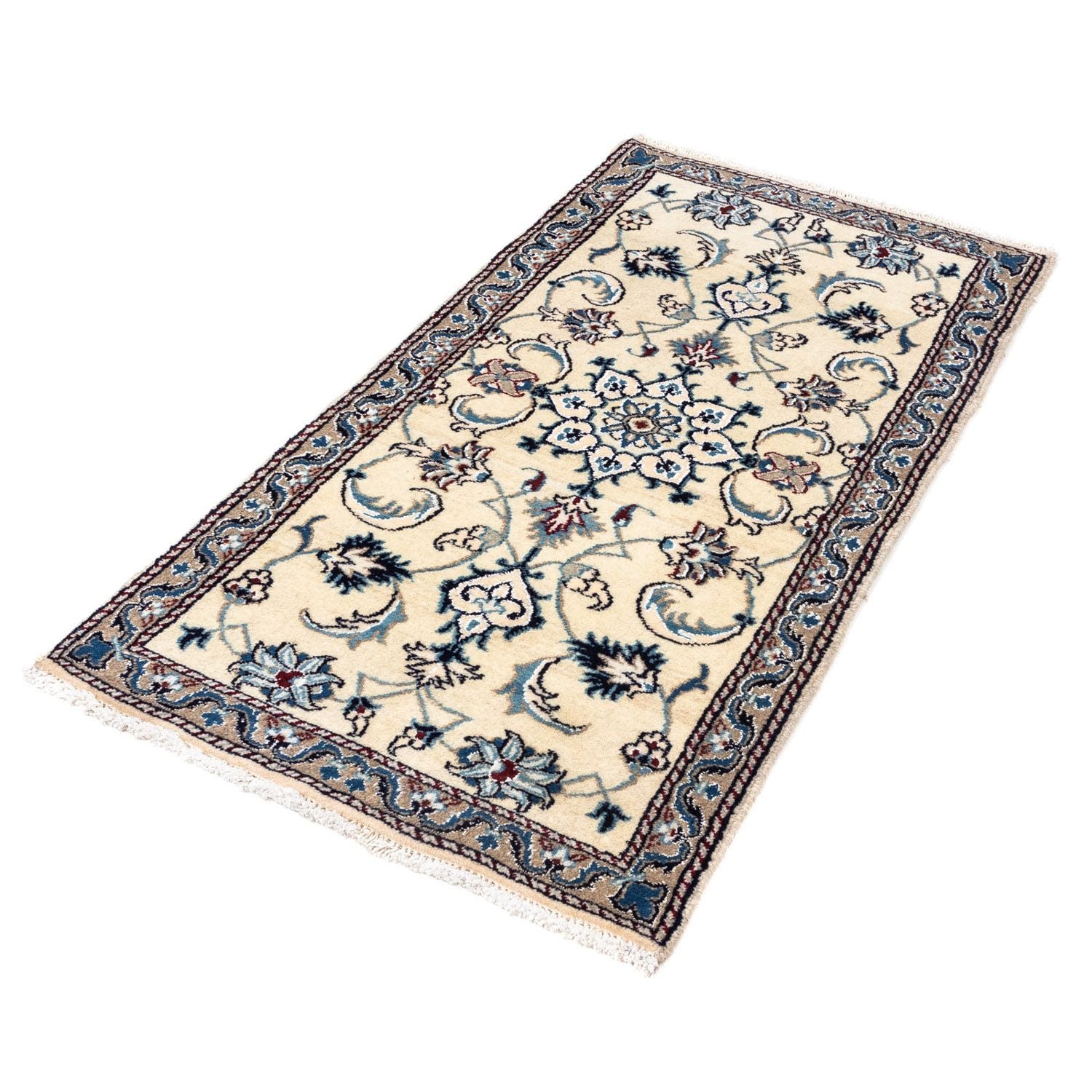 Tapis persan - Nain - 135 x 68 cm - beige