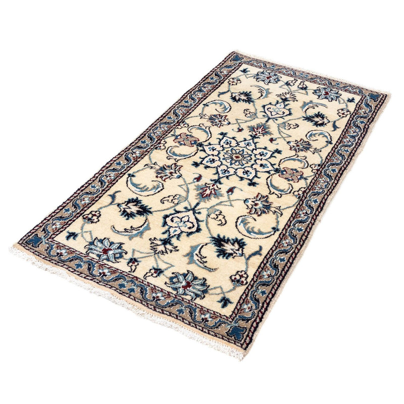 Tapis persan - Nain - 135 x 68 cm - beige
