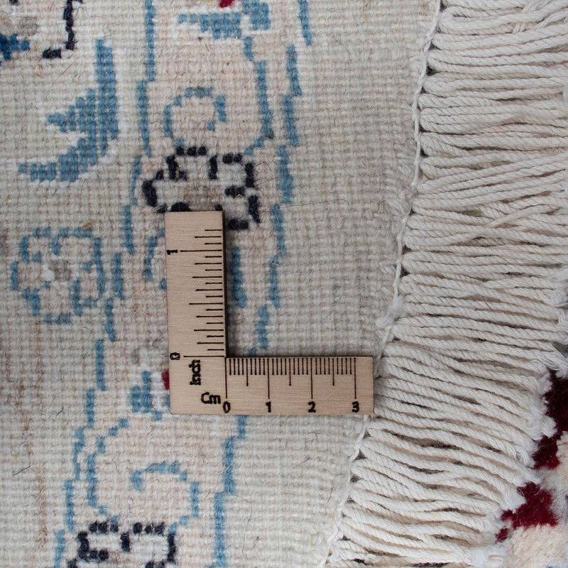 Tapis persan - Nain ronde  - 295 x 295 cm - rouge foncé