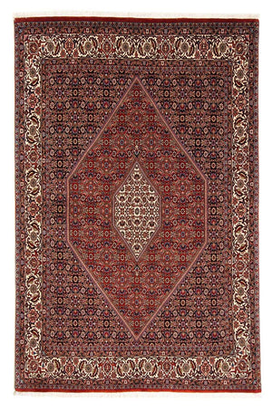 Tapis persan - Bidjar - 241 x 170 cm - rouge foncé