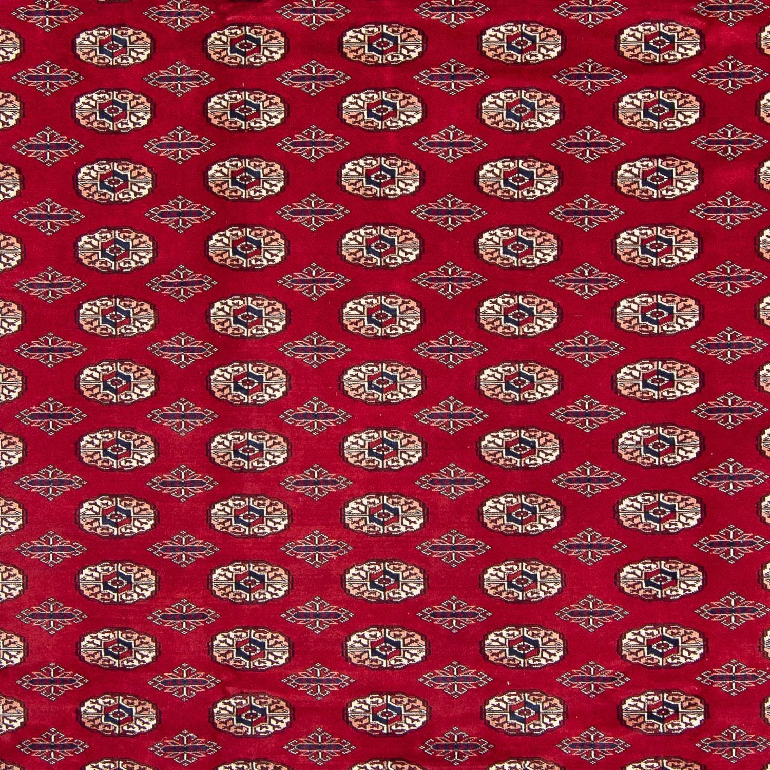 Tapis afghan - Boukhara - 303 x 253 cm - rouge