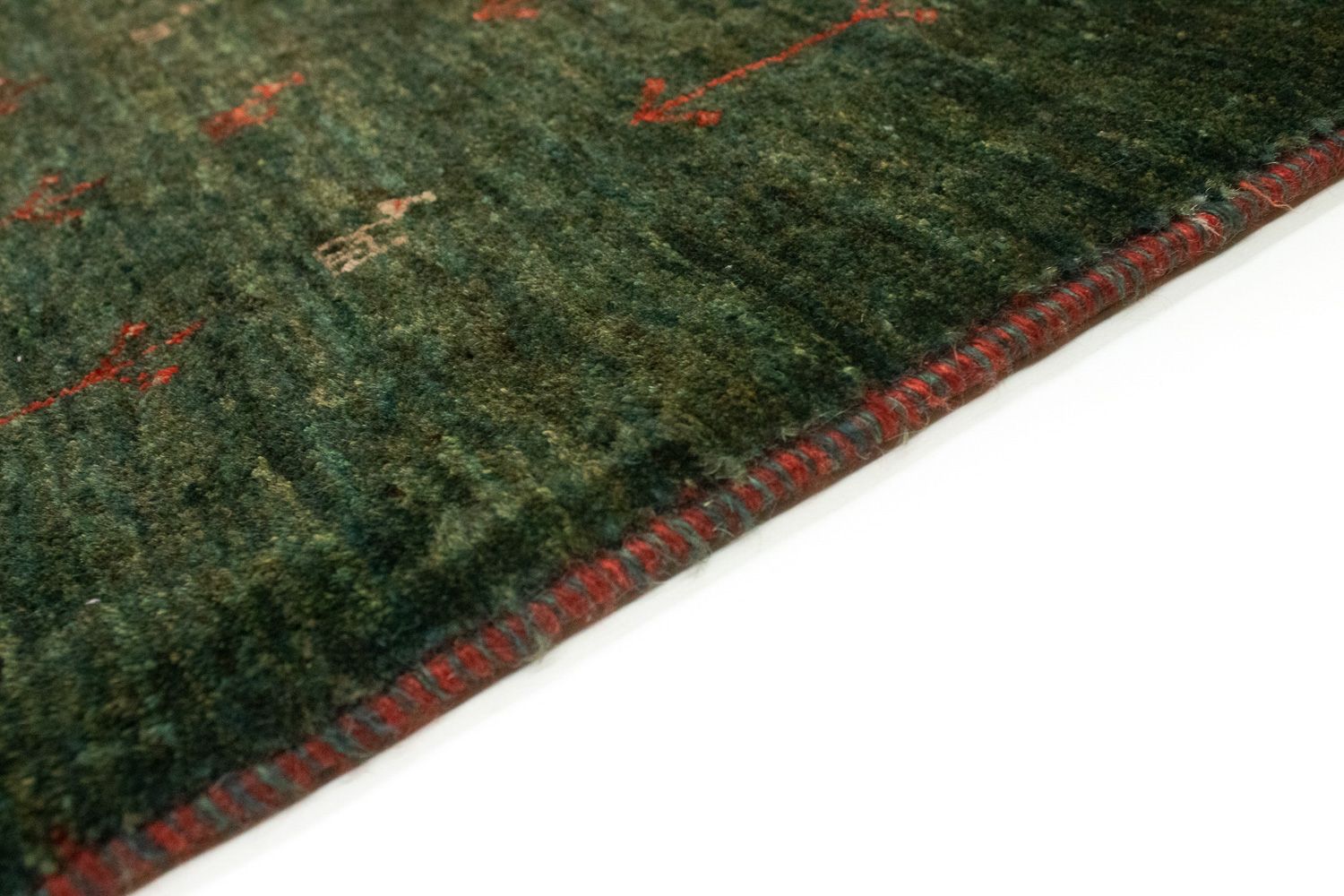 Tapis de couloir Tapis Gabbeh - Loribaft Persan - 209 x 87 cm - vert