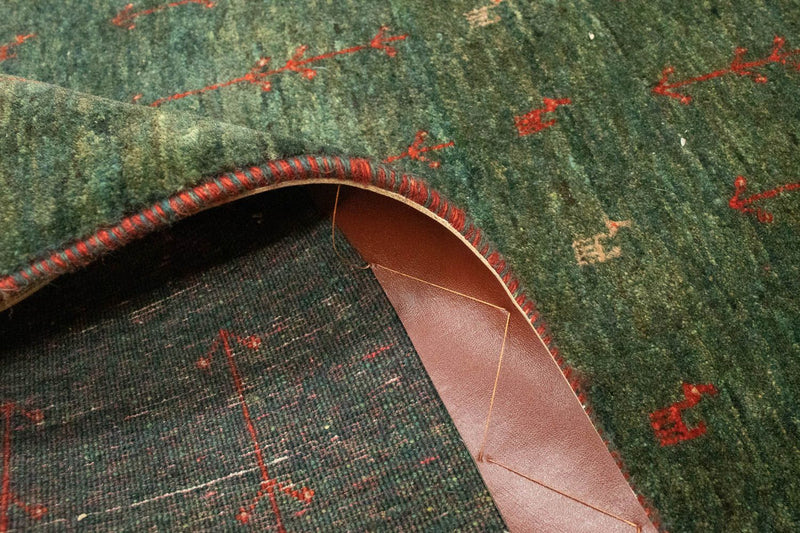 Tapis de couloir Tapis Gabbeh - Loribaft Persan - 209 x 87 cm - vert