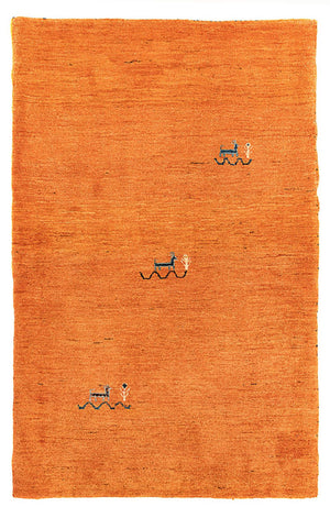 Tapis Gabbeh - Loribaft Persan - 130 x 80 cm - rouille
