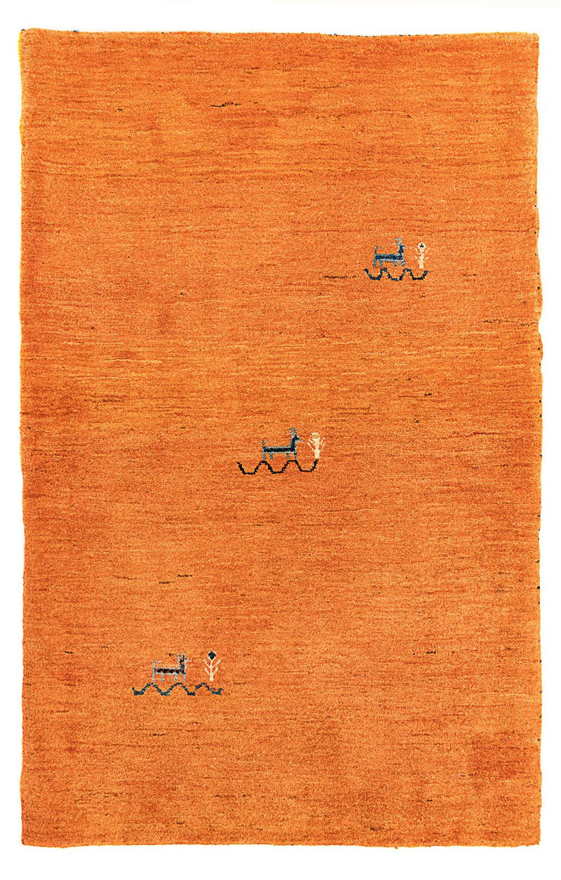 Tapis Gabbeh - Loribaft Persan - 130 x 80 cm - rouille