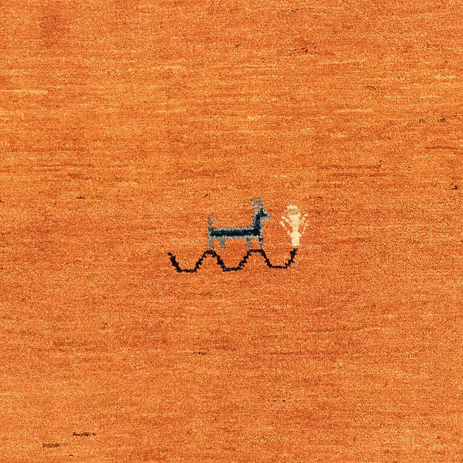 Tapis Gabbeh - Loribaft Persan - 130 x 80 cm - rouille