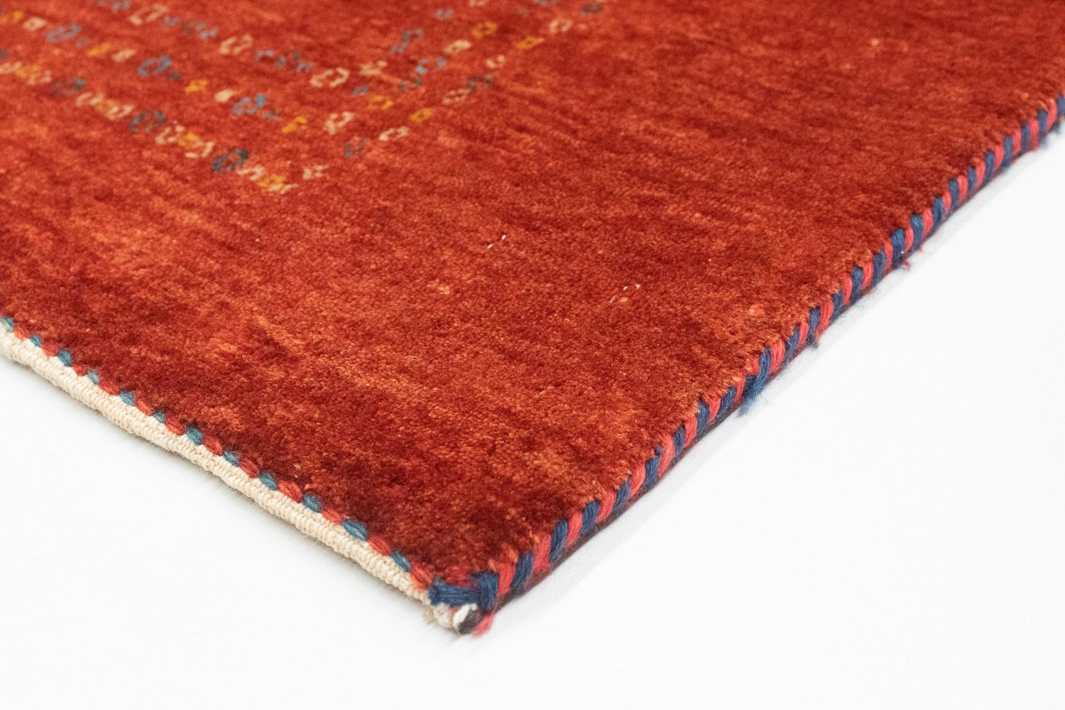 Tapis Gabbeh - Loribaft Persan - 140 x 103 cm - rouge