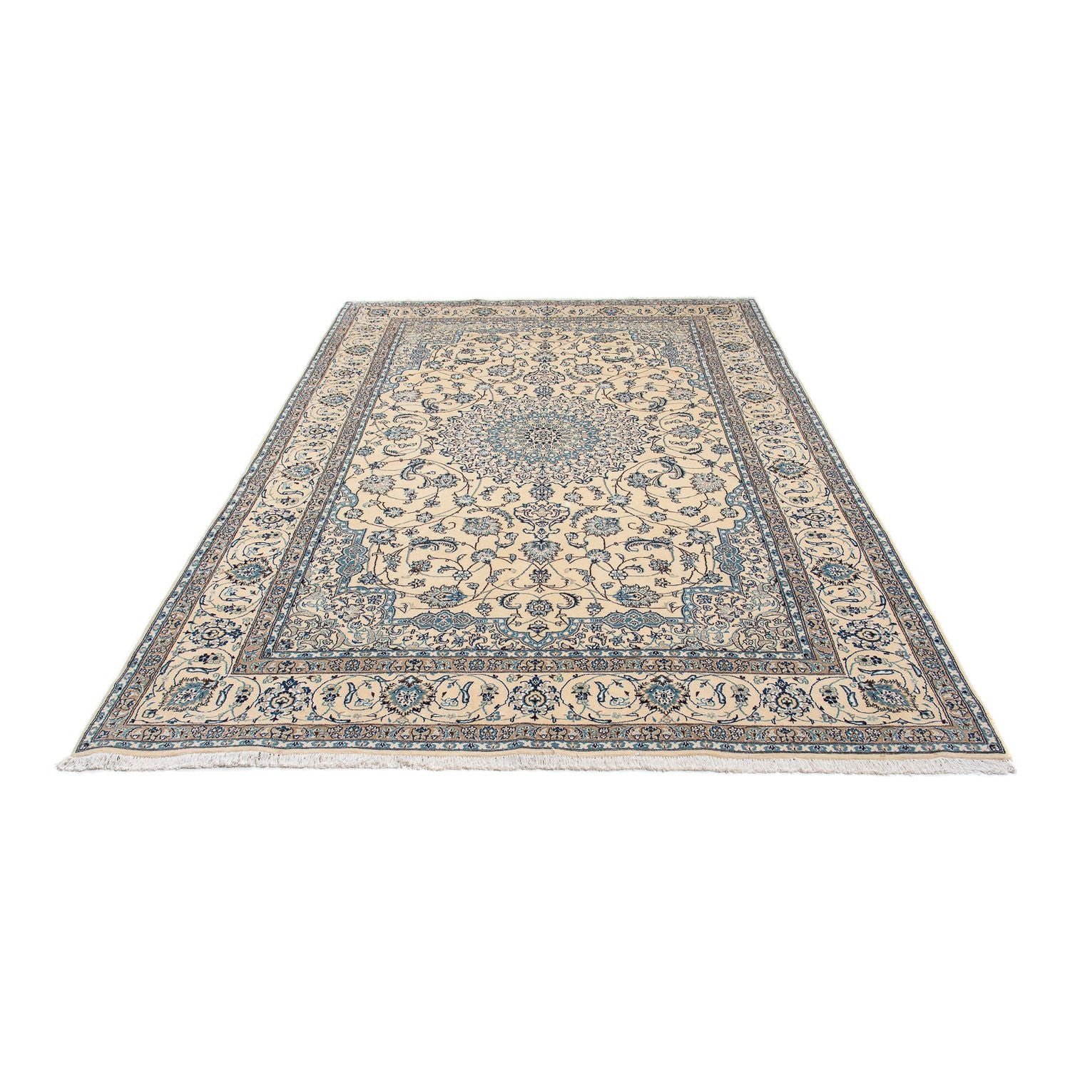 Tapis persan - Nain - 305 x 198 cm - beige
