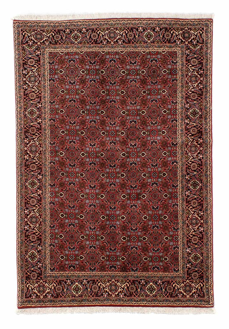 Tapis persan - Bidjar - 205 x 136 cm - rouge foncé