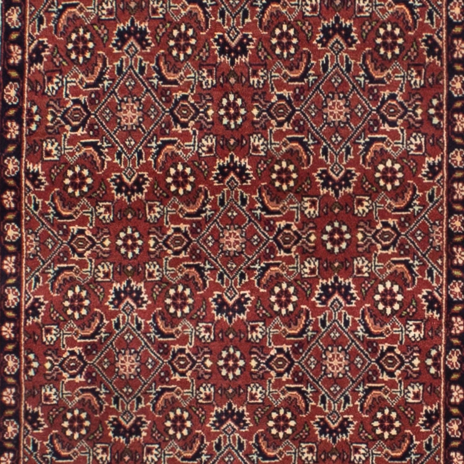 Tapis de couloir Tapis persan - Bidjar - 285 x 84 cm - rouge foncé